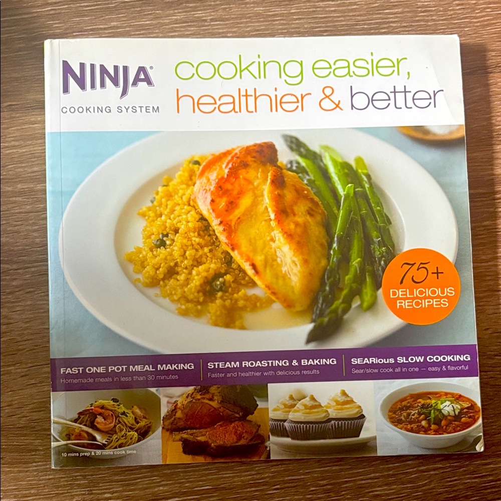 Ninja Cooking System Cookbook - White and Orange